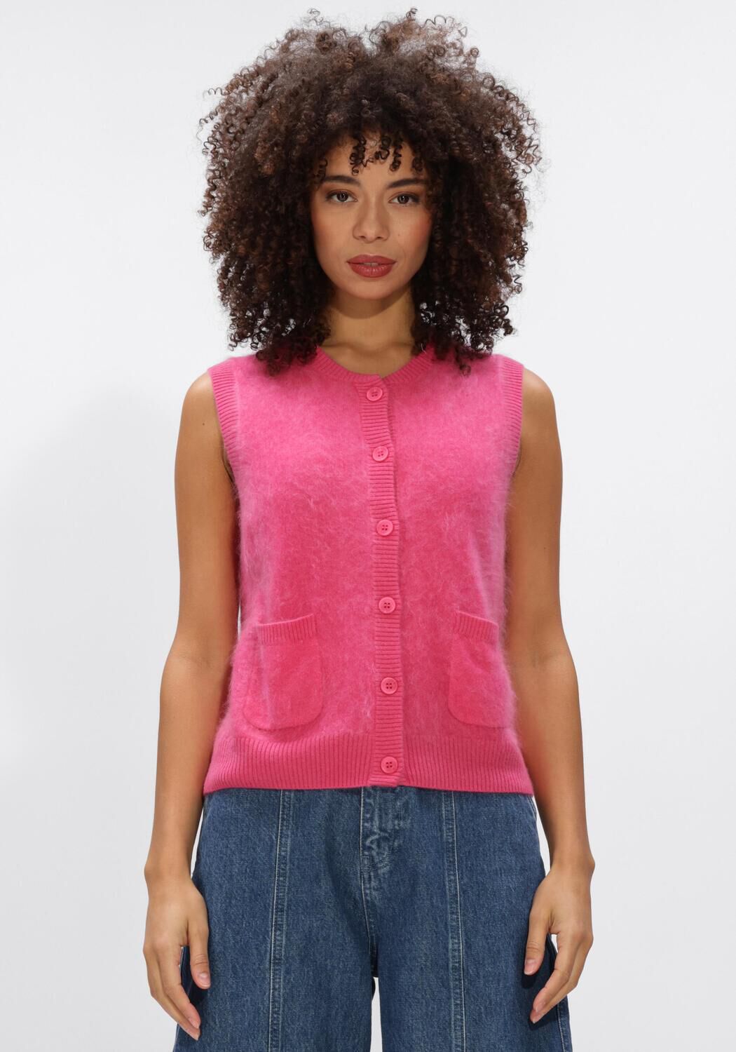 Absolut Cashmere Vest Exclusives Lana, Maat: L, Kleur: Fuchsia afbeelding