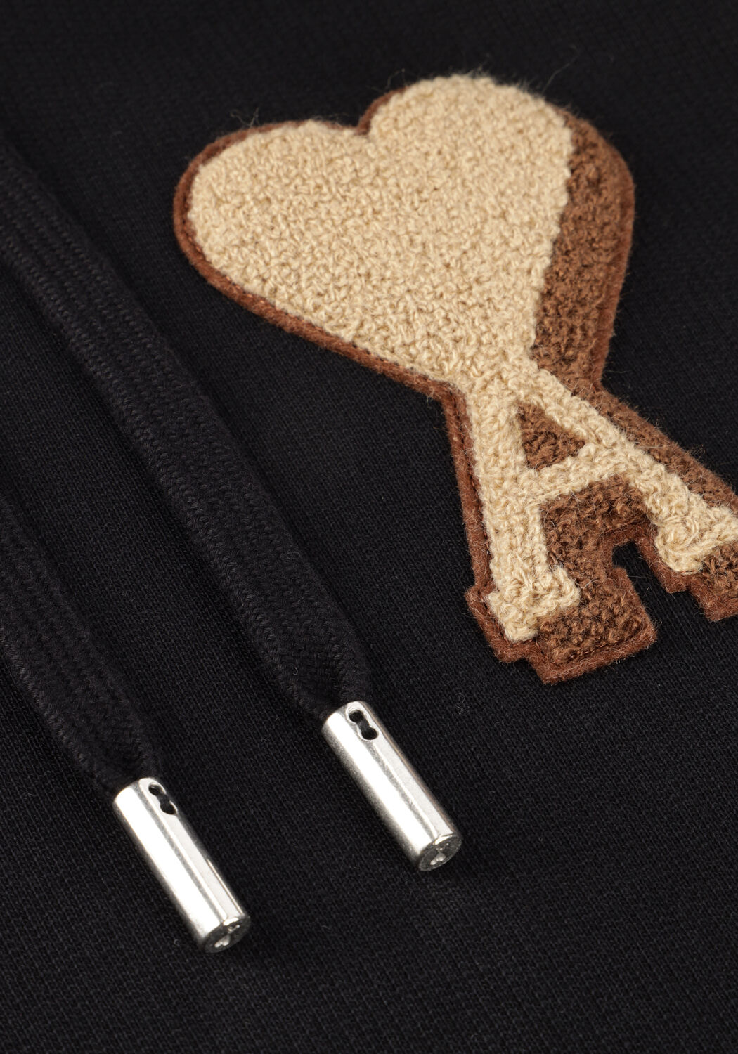 Zwarte AMI PARIS Trui HOODIE PATCH ADC - large