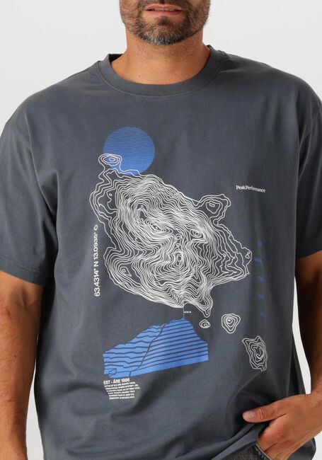 Blauwe PEAK PERFORMANCE T-shirt M GRAPHIC TEE - large