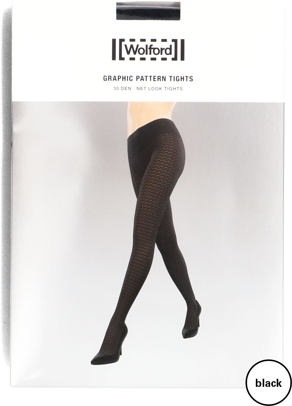 Wolford Panty Dames Graphic Pattern Tights, Maat: S, Materiaal: Polyamide, Kleur: Zwart afbeelding