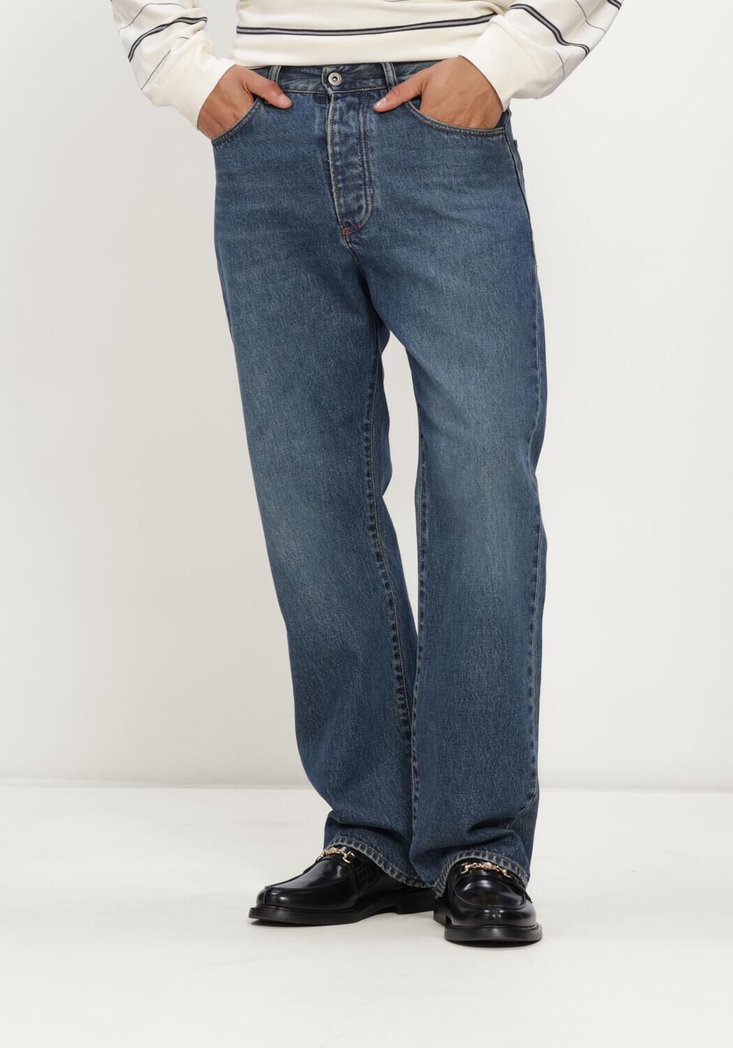 Blauwe OLAF HUSSEIN Wide jeans REGULAR DENIM PANT - large