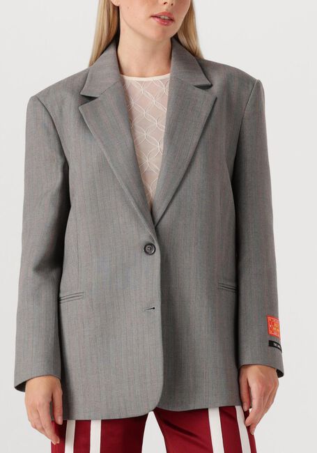 Grijze ALIX THE LABEL Blazer LADIES WOVEN CLASSY GRANDAD BLAZER - large