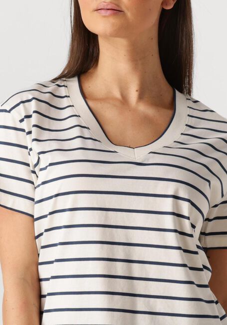 Gebroken wit MOS MOSH T-shirt MMNANI V-SS STRIPE TEE - large