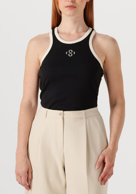 Zwarte SUMMUM Top SINGLET RIB JERSEY - large