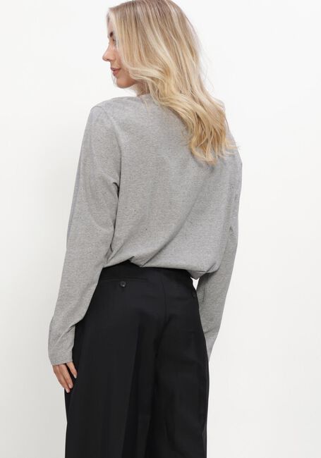 Lichtgrijze ROHE Longsleeves SLUB MELANGE JERSEY LONG SLEEVE - large