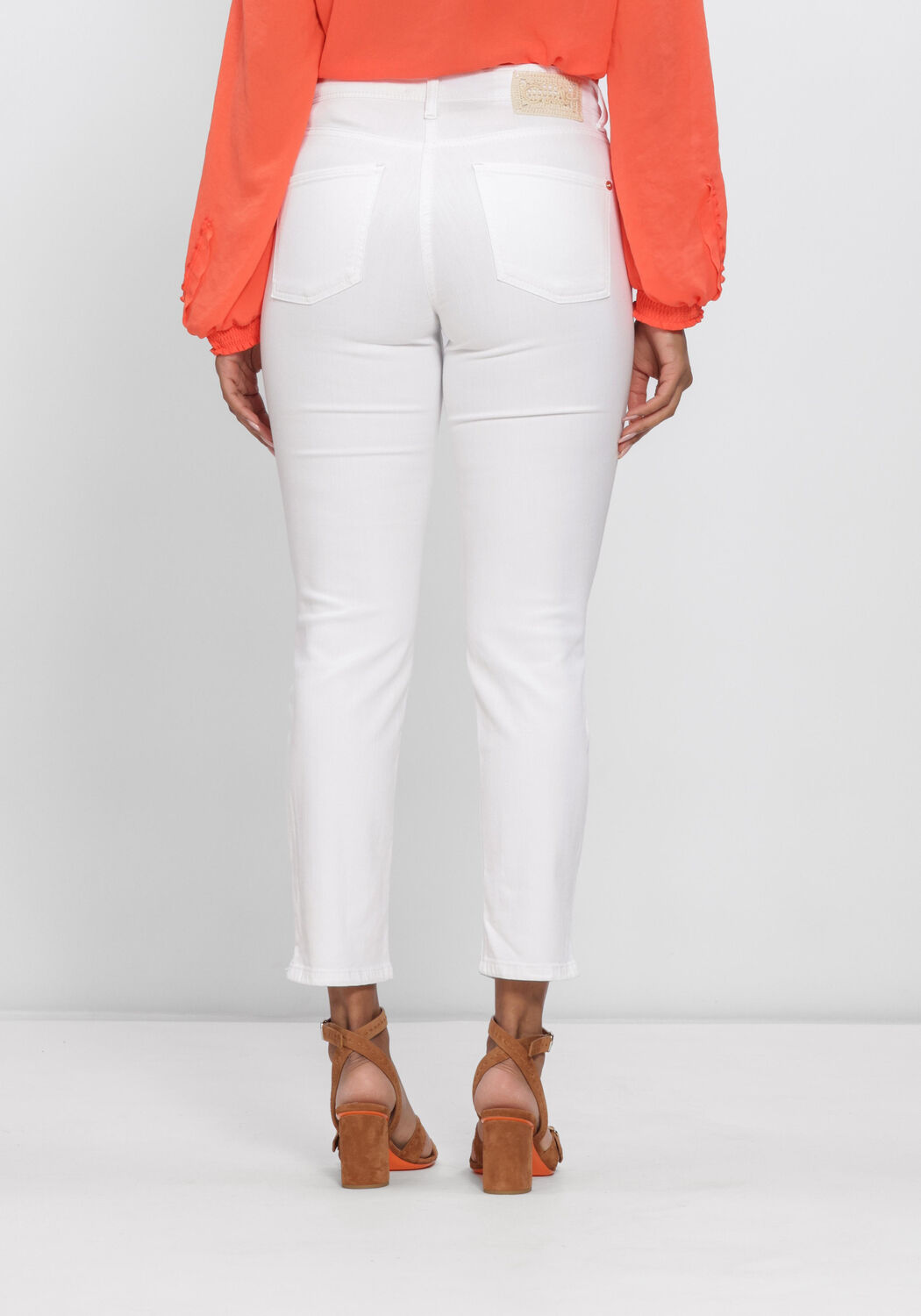 Witte CAMBIO Slim fit jeans PIPER SHORT - large