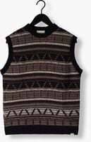 Donkerblauwe FORÉT Spencer CONE JACQUARD VEST Donkerblauwe FORÉT Spencer CONE JACQUARD VEST - medium