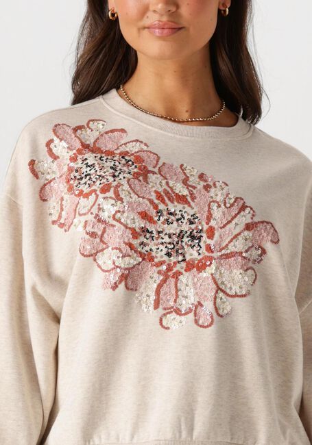 Beige SUMMUM Sweater LONGSLEEVE EMBELLISHED SWEATSHIRT - large