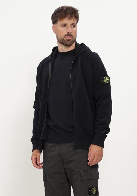 Zwarte STONE ISLAND Sweater HOODIE S01A1 - large