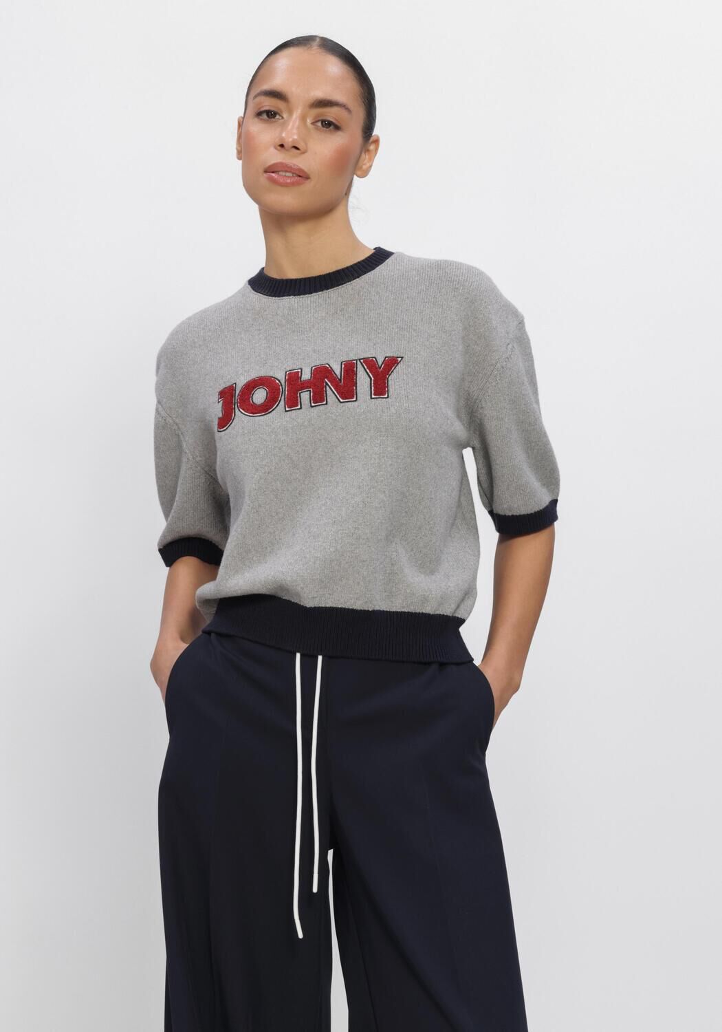 Grijze JOHNY Tops & T-shirts LIO CREWNECK - large