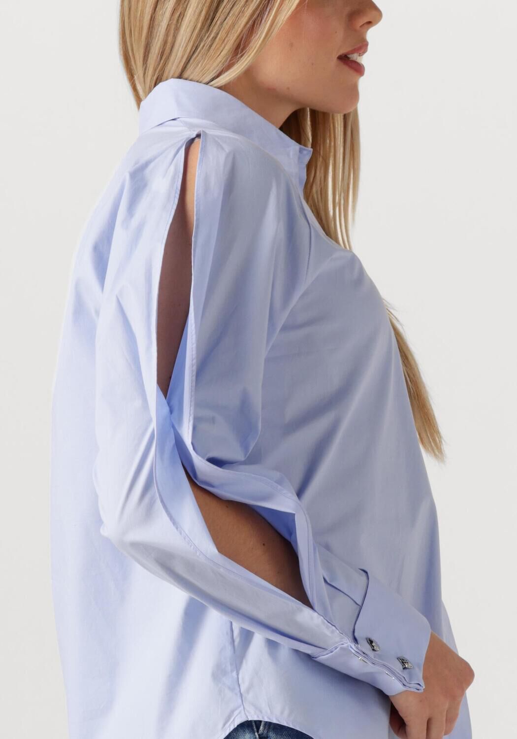 Lichtblauwe DANTE6 Blouses CHAMPLIN OPEN SLEEVE SHIRT - large