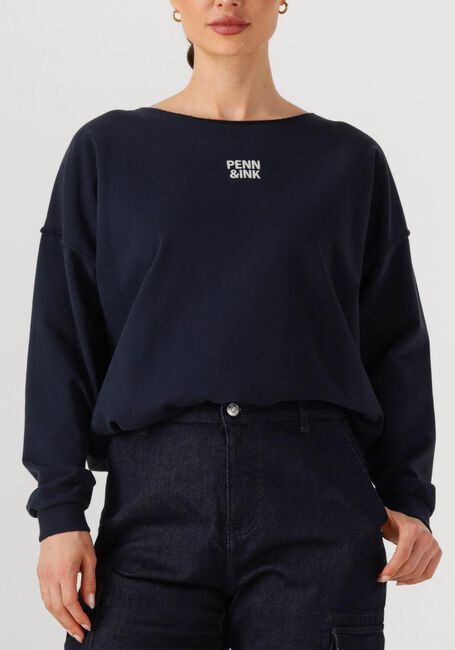 Blauwe PENN & INK Trui SWEATER W25F1703 - large