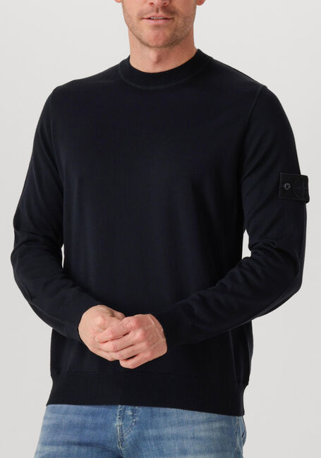 Donkerblauwe STONE ISLAND Trui CREW NECK - large