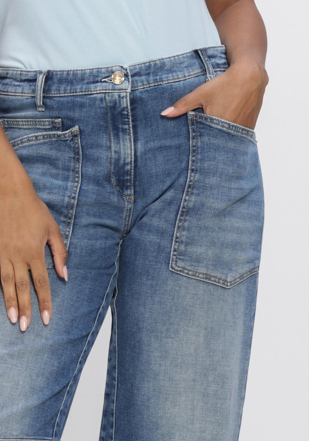 Blauwe CAMBIO Straight leg jeans OCEAN - large