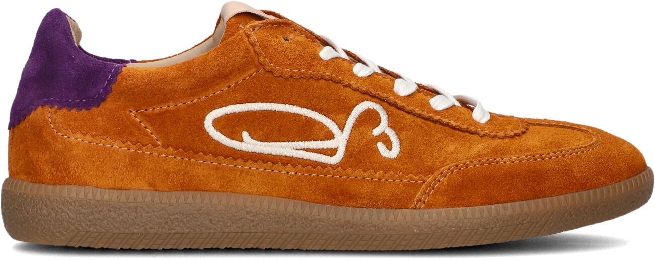 Fred de la Bretoniere Lage Sneakers Dames Pearl Sign, Maat: 38, Materiaal: Suède, Kleur: Oranje