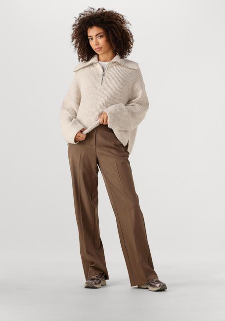 Beige SECOND FEMALE Coltrui GERDA KNIT ZIP COLLAR - large