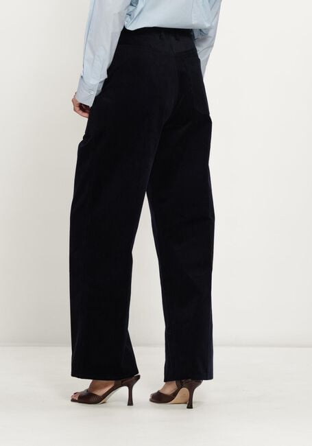 Donkerblauwe FORTE FORTE Broeken RIBBED VELVET CARGO PANTS - large