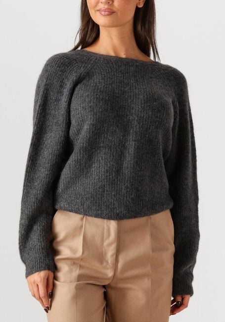 Donkergrijze SECOND FEMALE Trui FLARE KNIT - large