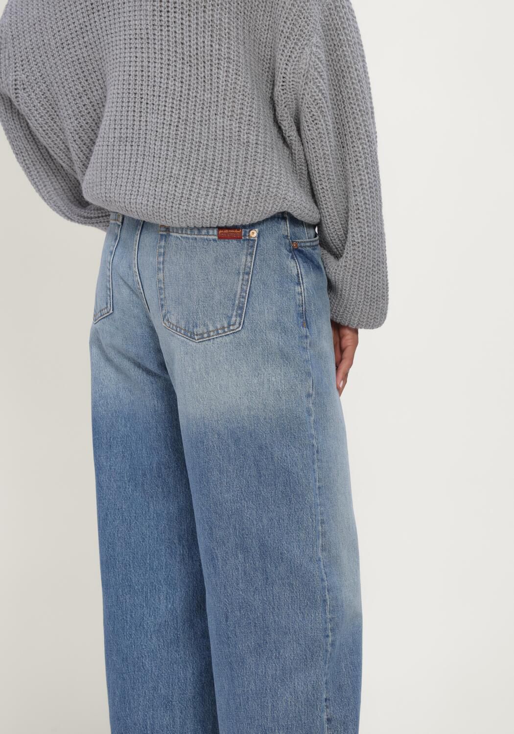 Blauwe 7 FOR ALL MANKIND Barrel jeans BONNIE CURVILINEAR SKYFROST - large