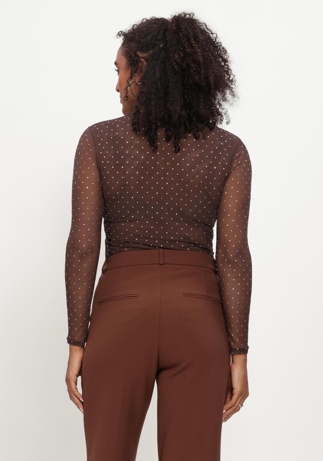 Bruine STUDIO AR Top INES GLITTER MESH - large