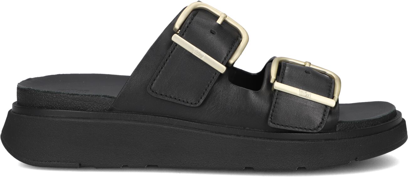 FitFlop Slippers
Dames Buckle Two Bar Slides, Maat: 39, Materiaal: Leatherlook, Kleur: Zwart afbeelding
