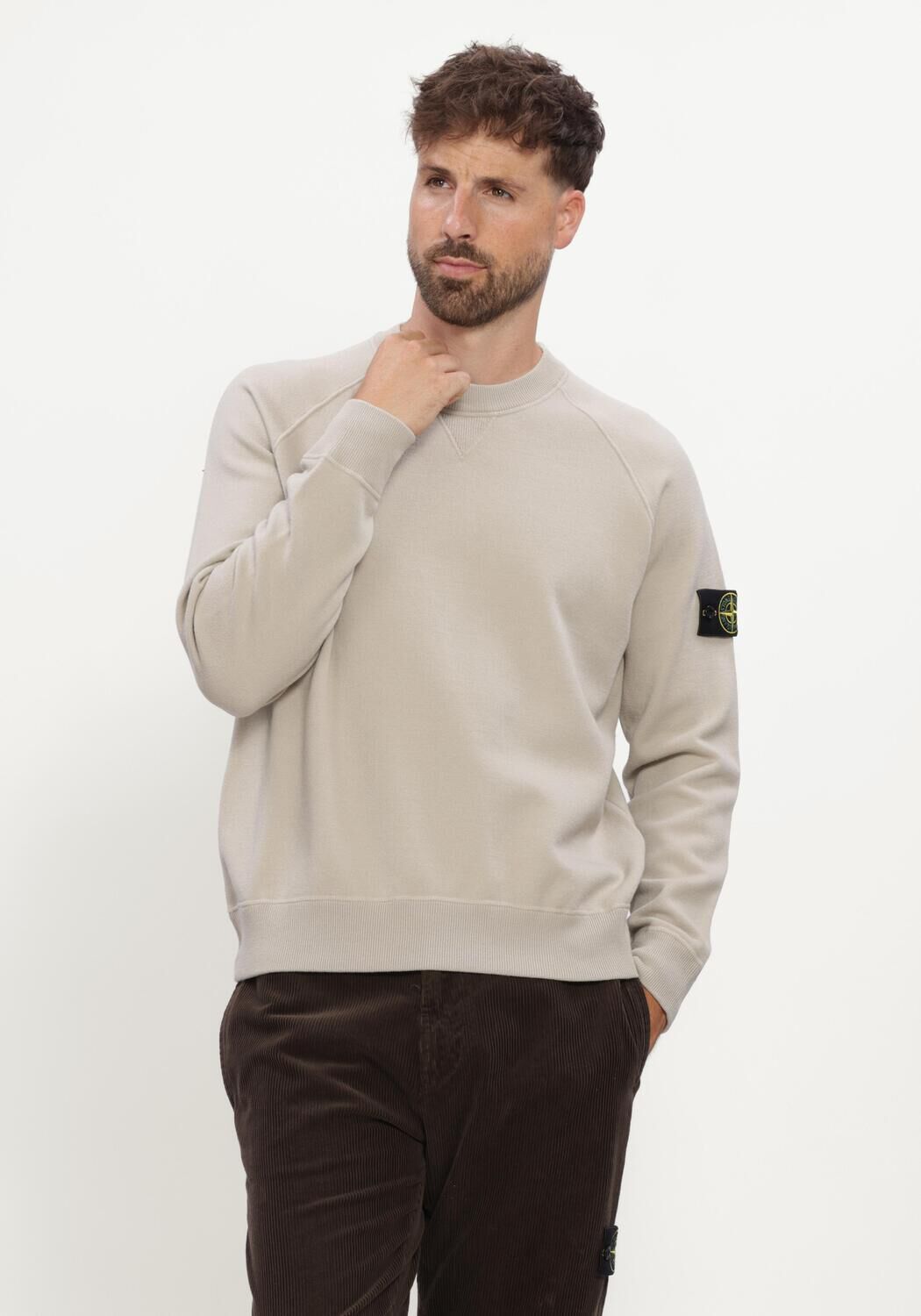 Beige STONE ISLAND Trui CREW NECK S01A1 - large