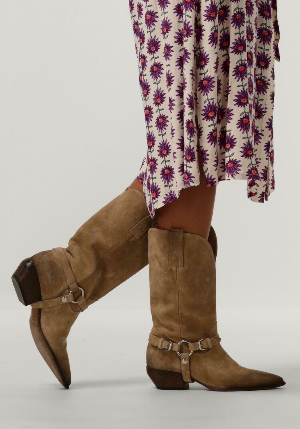 Beige ELENA IACHI Cowboylaarzen E3949 - large