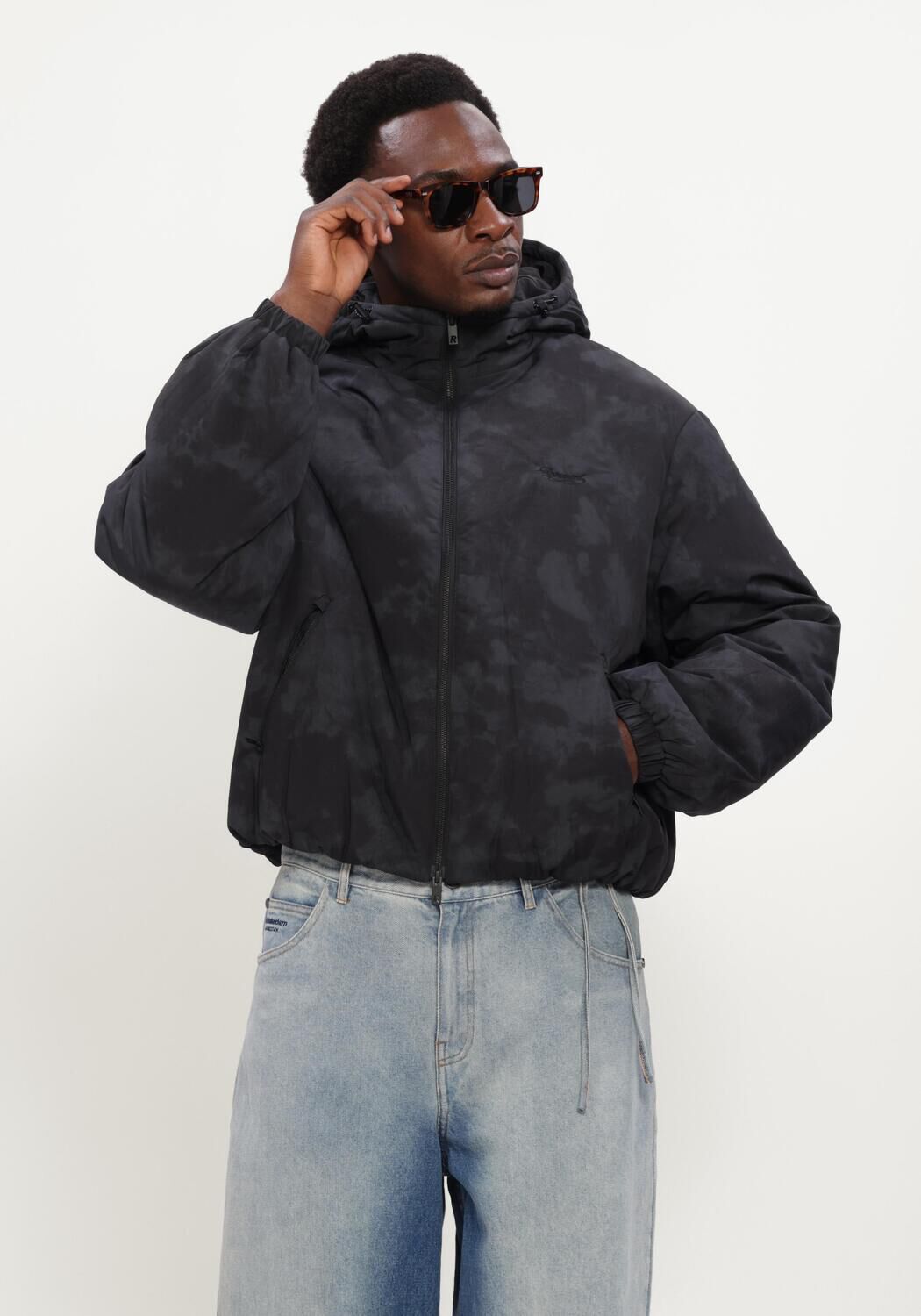 Zwarte REPRESENT Gewatteerde jas CYCLONE JACKET - large
