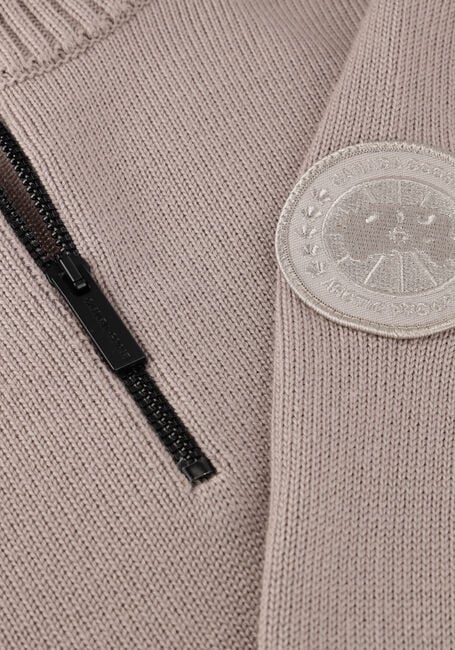 Taupe CANADA GOOSE Trui ROSSEAU 1/4 ZIP SWEAT 7090M - large