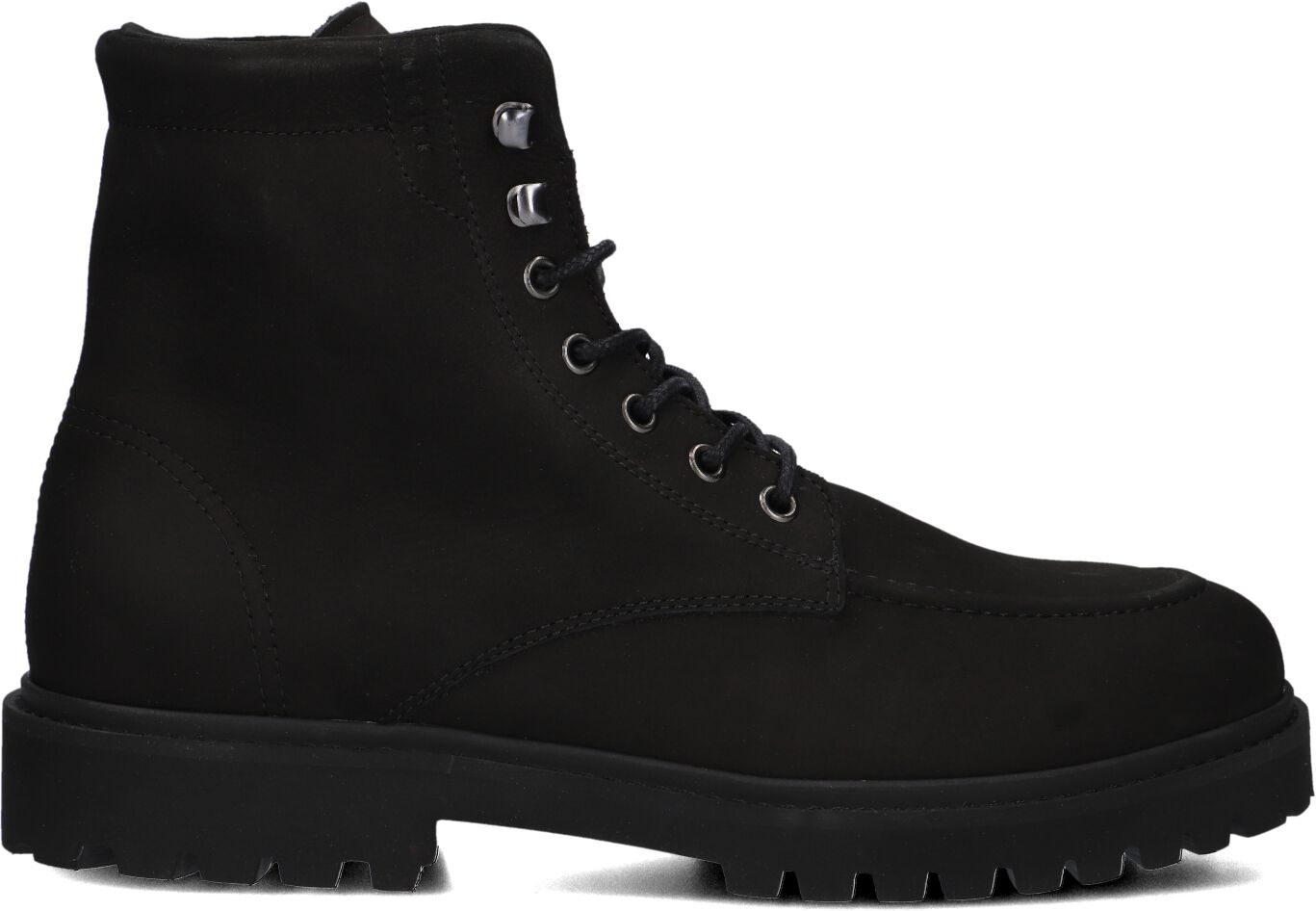 Nubikk Veterboots Heren Ethan Harvey, Maat: 46, Materiaal: Nubuck, Kleur: Zwart
