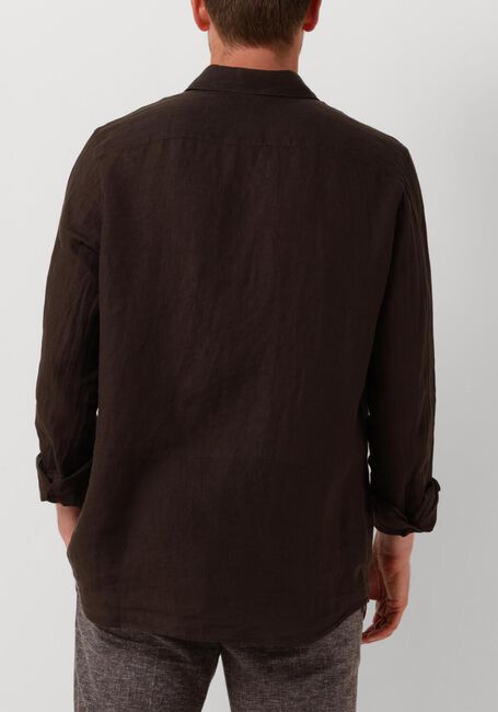 Bruine PROFUOMO Casual overhemd SHIRT X-CUTAWAY SC LINNEN - large