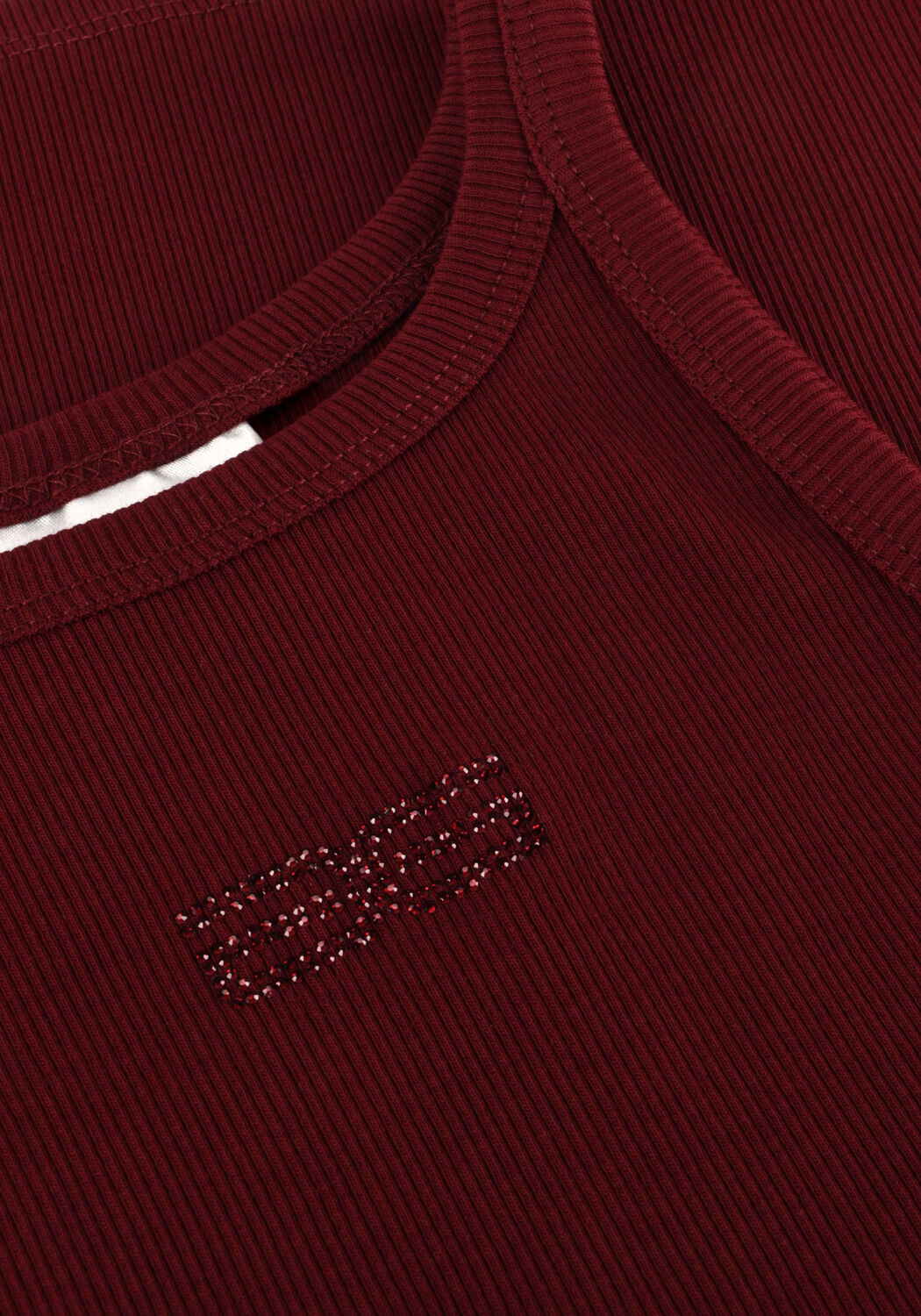 Bordeaux GESTUZ Top GZDREW RHINSTONE LOGO TANK - large