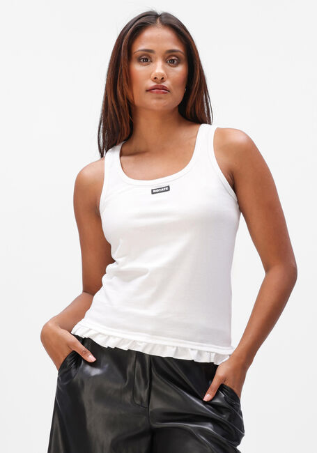 Witte ROTATE Tops & T-shirts RUFFLE HEM TANK TOP - large