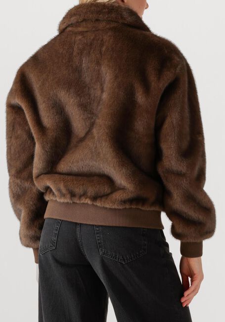 Bruine ALTER EGO Faux fur jas LINN - large