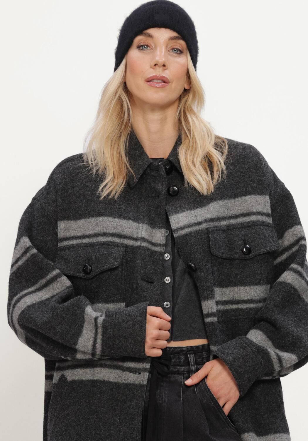 Donkergrijze ISABEL MARANT Jack DJILA COAT - large