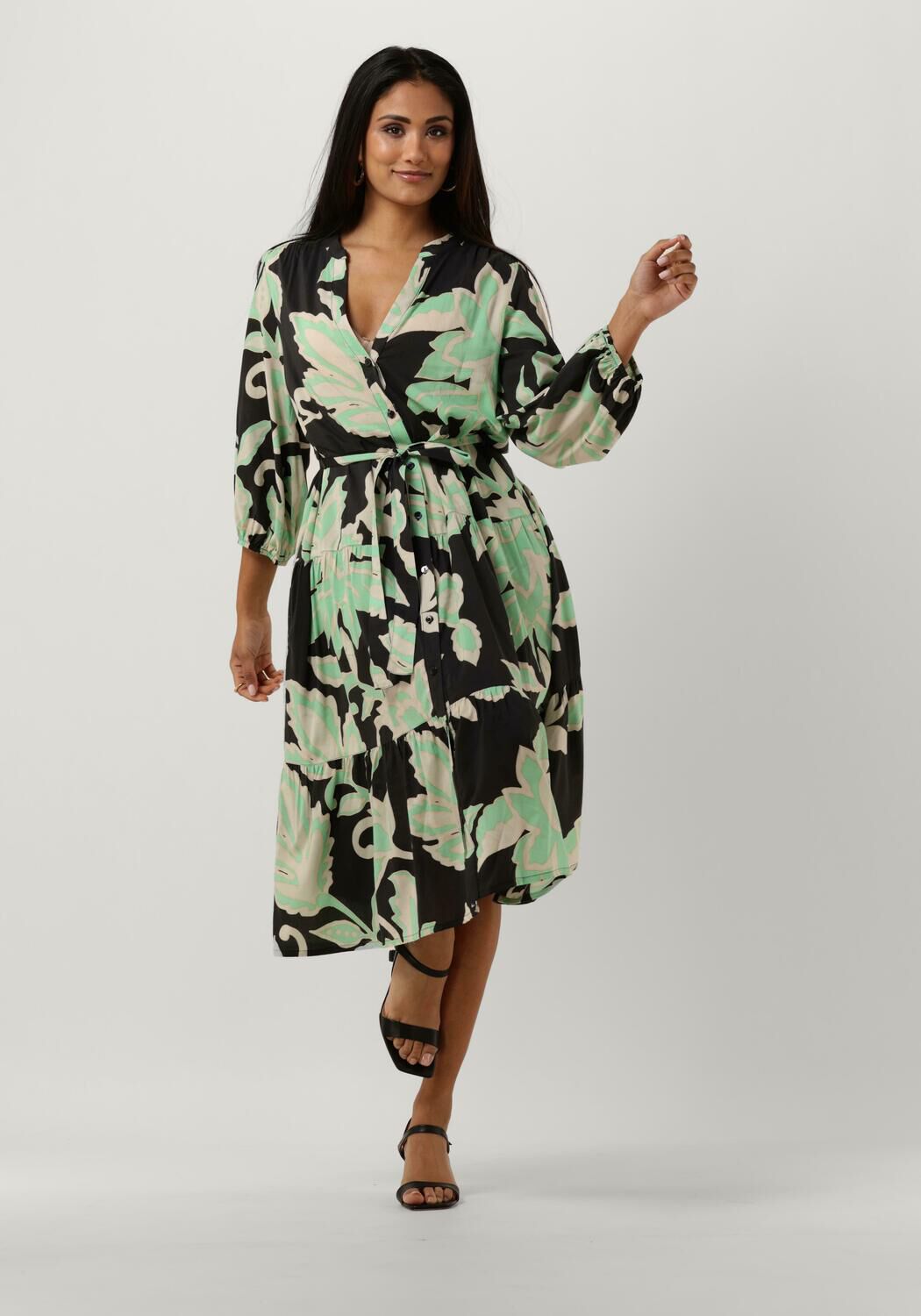 Summum Midi Jurk Dames Dress Floral Print, Maat: 36 afbeelding 1