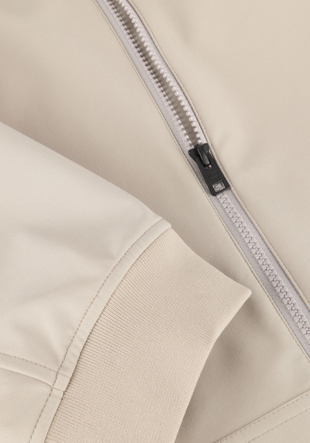 Beige WOOLRICH Jack SOFTSHELL FULL ZIP HOODIE - large