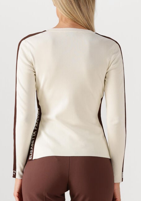 Ecru ELISABETTA FRANCHI Trui KNITTED SWEATER - large