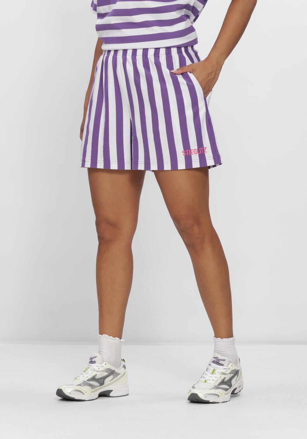 Paarse STIEGLITZ Korte broek JOANA SHORTS - large