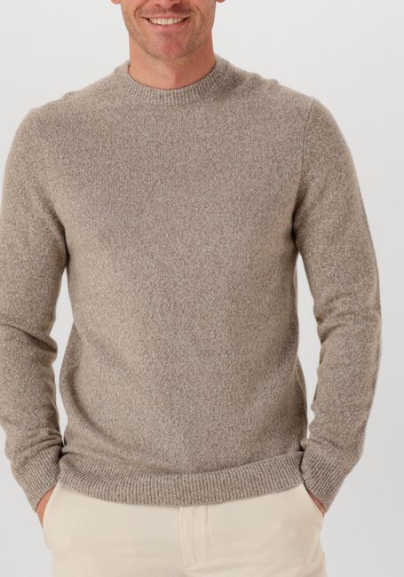 Beige PROFUOMO Trui PULLOVER CREW NECK WOOLBLEND - large
