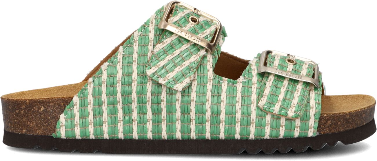Scholl Slippers
Dames Noelle Raffia, Maat: 38, Kleur: Groen