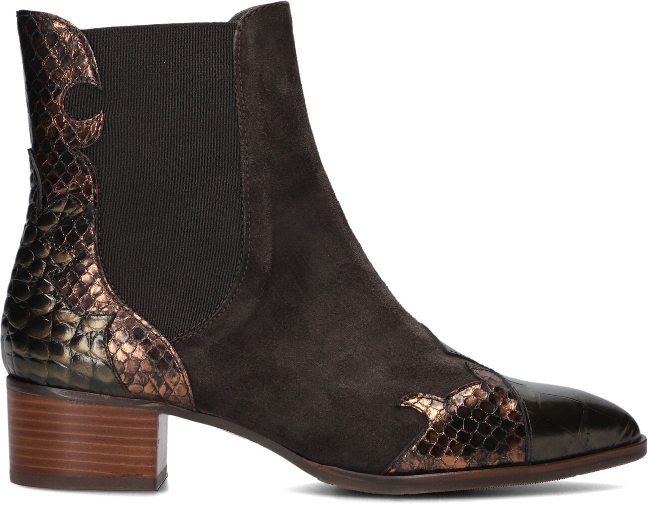 Pertini Enkellaarsjes
Dames 30961, Maat: 40, Materiaal: Leer, Kleur: Brons