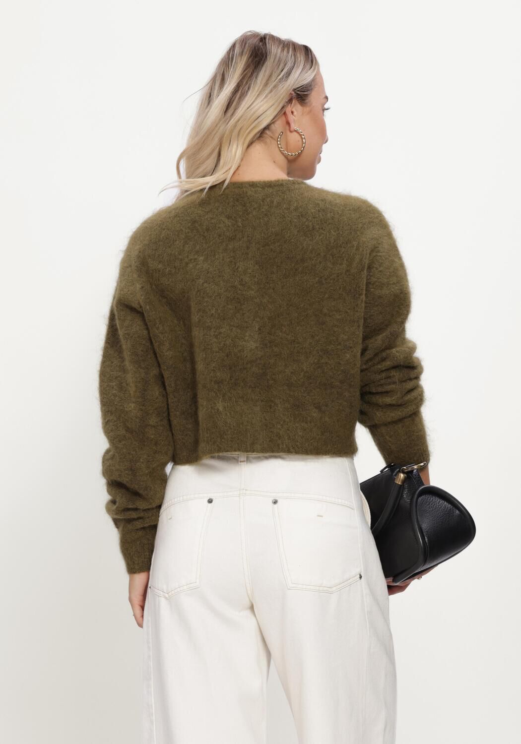 Donkergroene GESTUZ Truien/vesten GZDEBBIE SHORT CARDIGAN - large