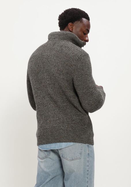 Rode BARBOUR Trui NEW TYNE HALF ZIP KNITTED JUMPER - large
