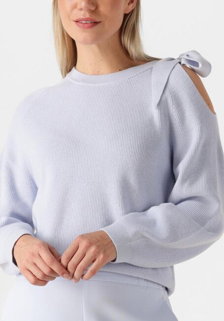 Lichtblauwe DANTE6 Trui ULYN CUT-OUT BOW SWEATER - large