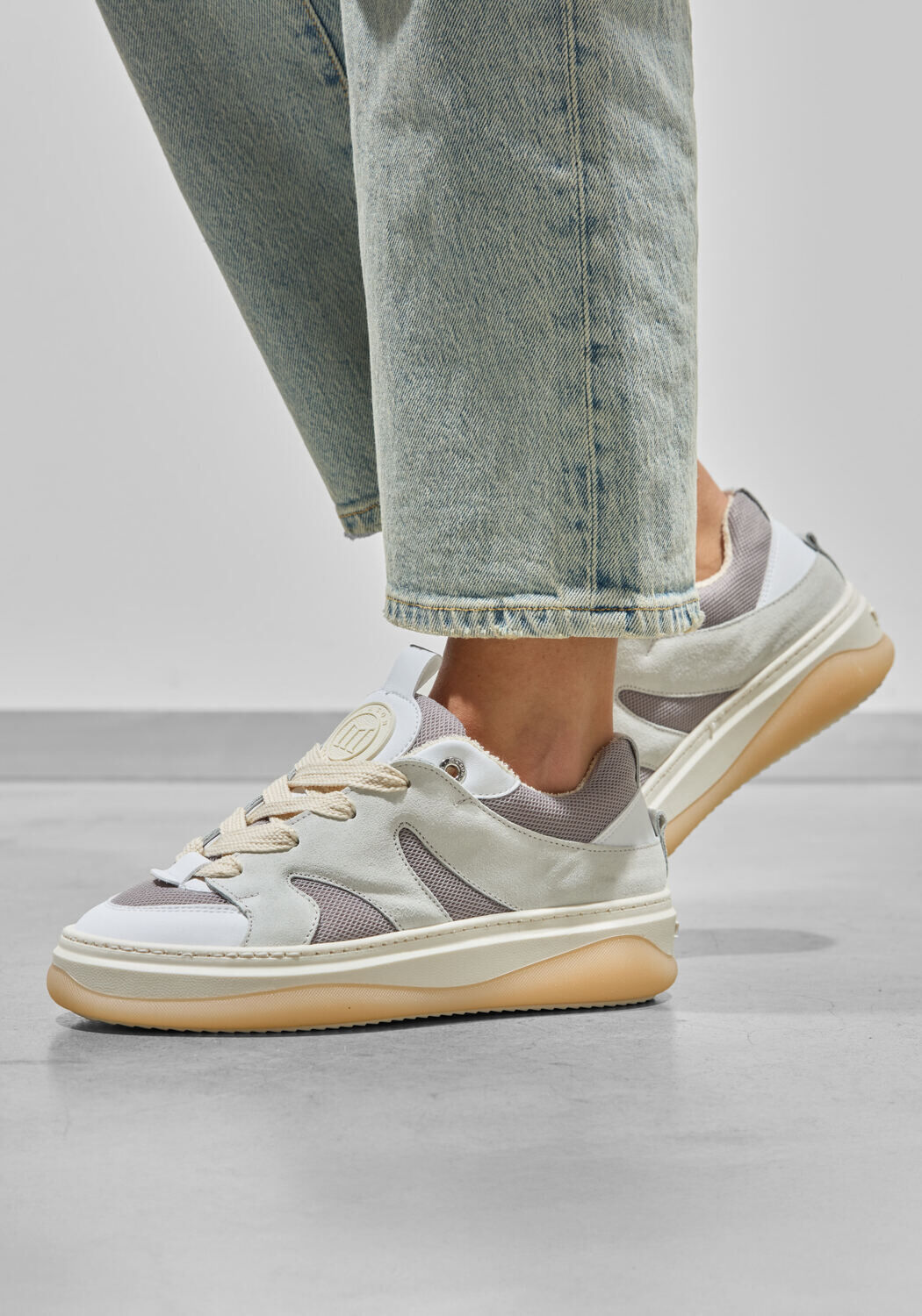 Grijze Mason Garments Lage sneakers VENICE TRICOLORE - medium