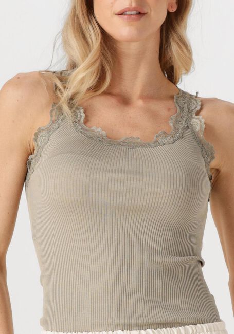 Groene ROSEMUNDE Top BABETTE SILK TOP W/ LACE - large