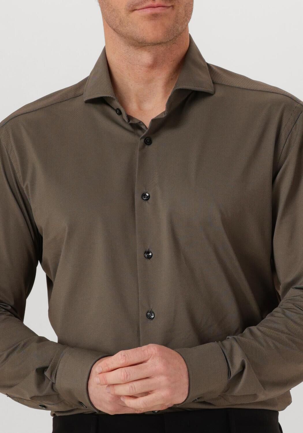 Olijf XACUS Klassieke overhemden ACTIVE SHIRT 520ML - large