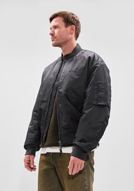 Zwarte OLAF HUSSEIN Jack BOMBER JACKET - large
