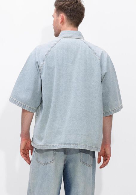 Lichtblauwe NEW AMSTERDAM SURF ASSOCIATION Casual overhemd LYOCELL SHORT SLEEVES LIGHT BLUE - large